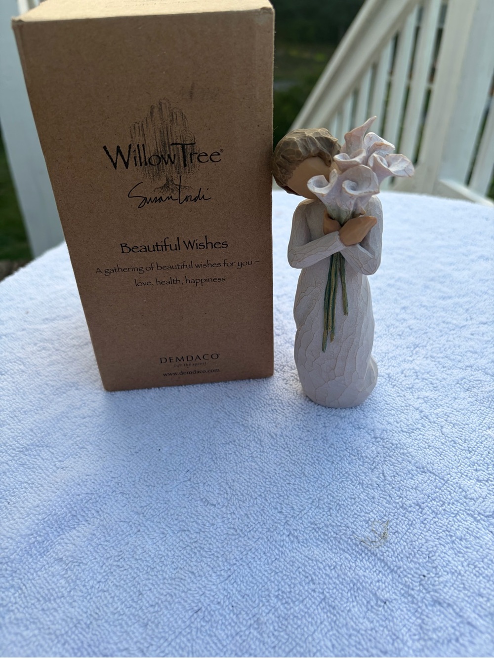 Willow Tree Beautiful Wishes’ Figurine with Pink Flowers